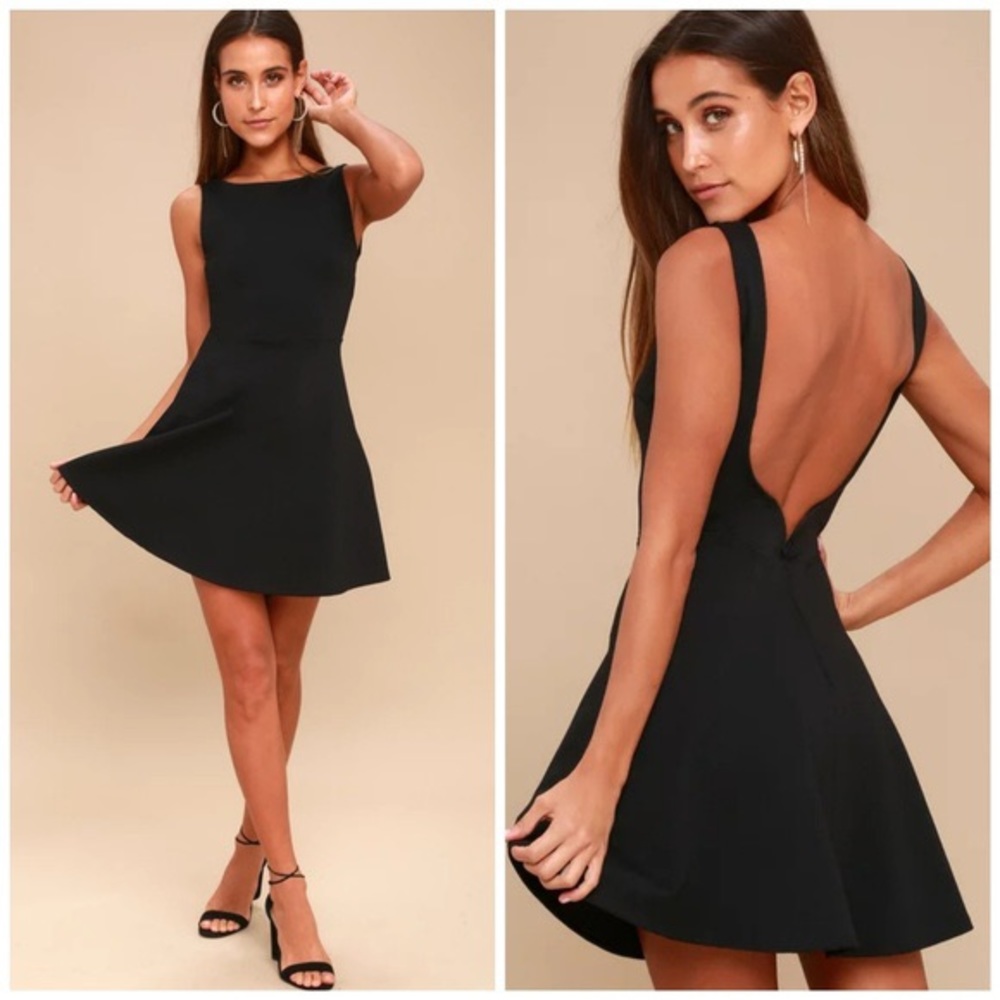 Lulu’s Special Kind of Love Black Backless Dress